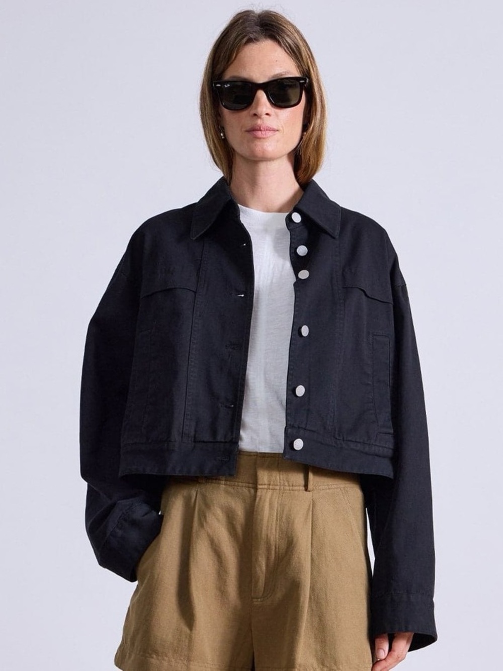 Apiece Apart Cropped trapeze jacket
